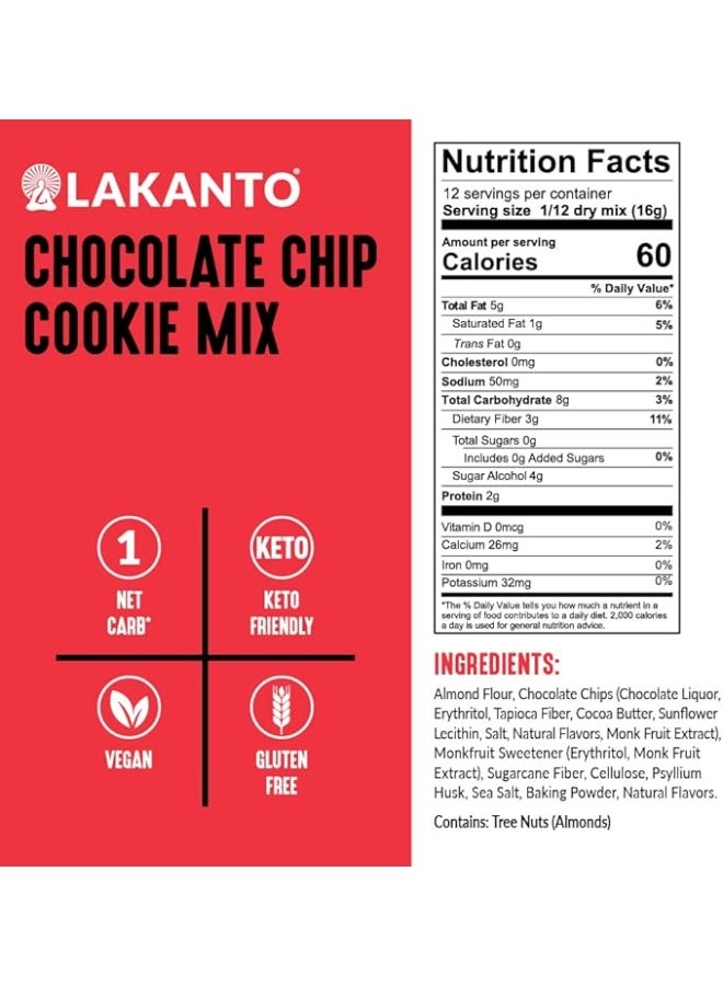 LAKANTO Lacanto, Chocolate Chip Cookie Mix, 6.77 oz (192 g) - Image 2